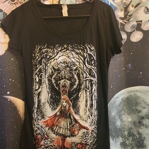 Black Graphic Women's Top